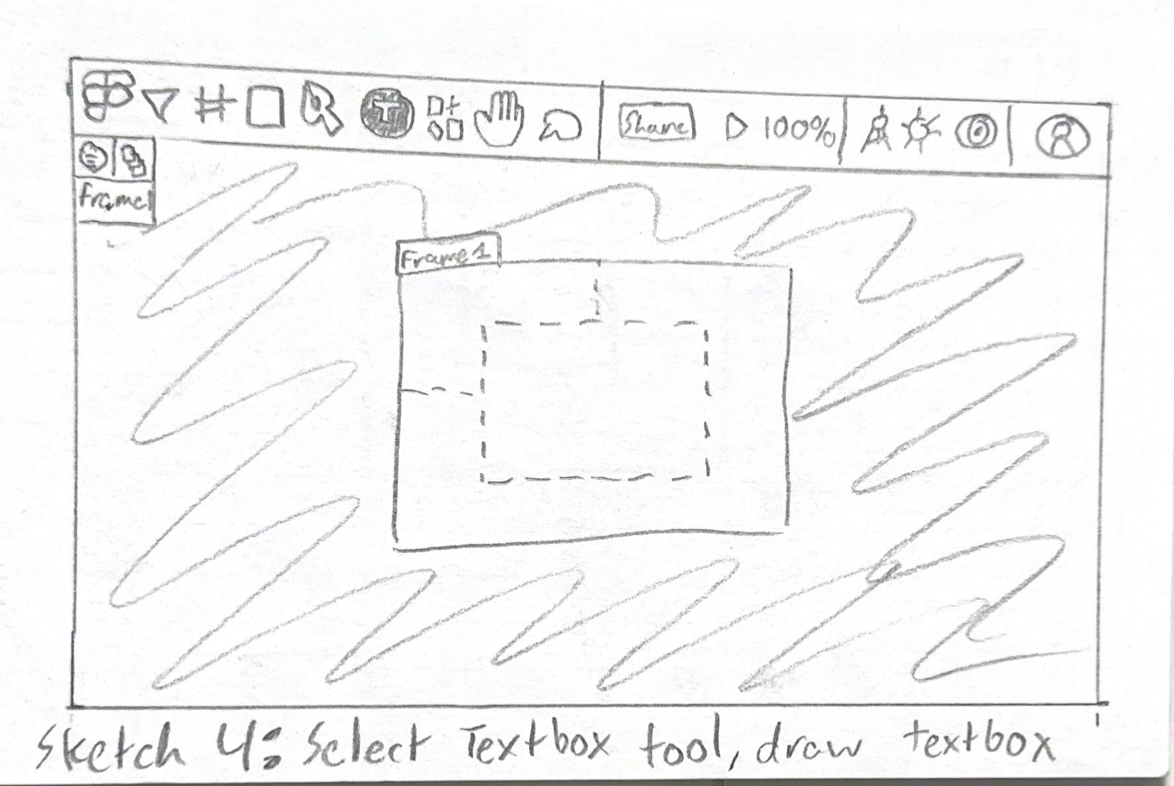 sketch depicting textbox drawn in frame